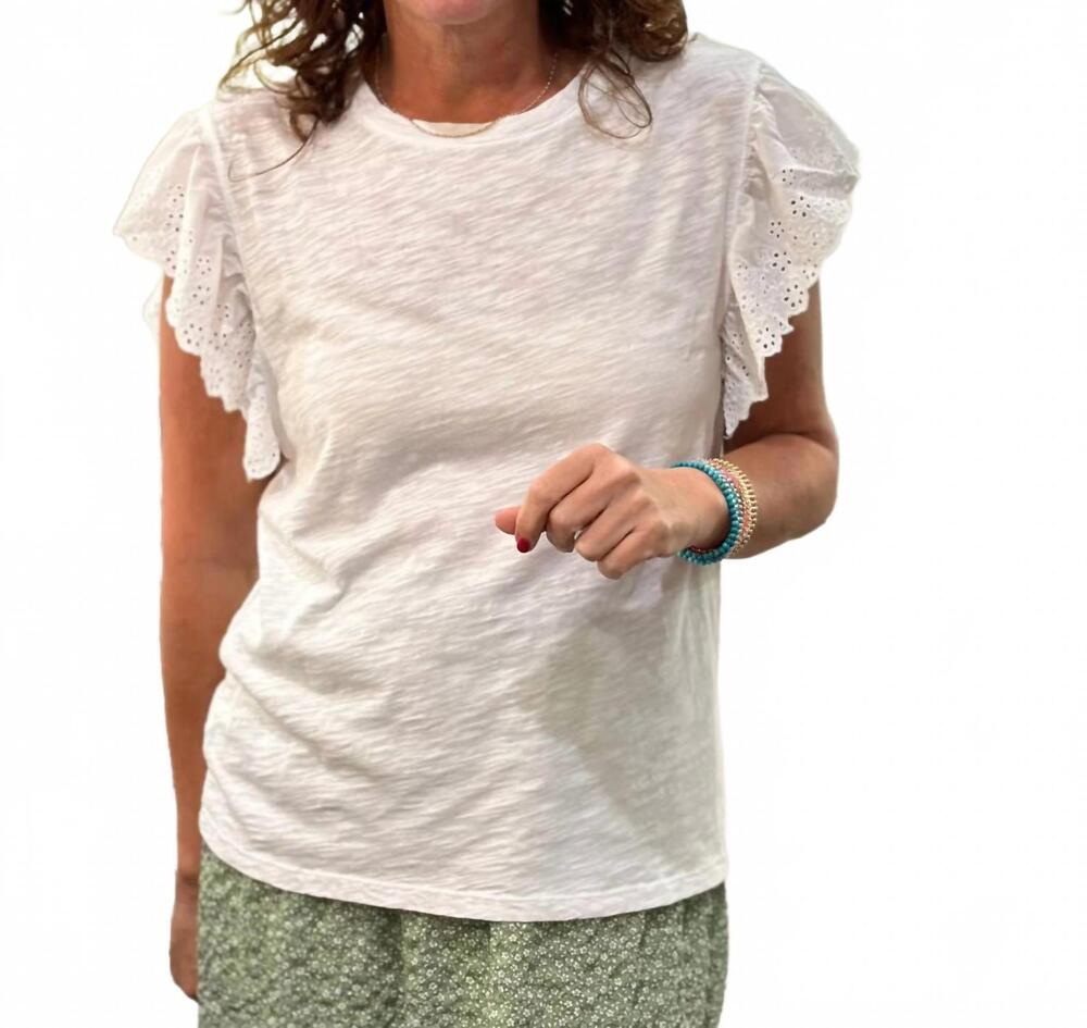 NEW DYLAN women's presley top in white